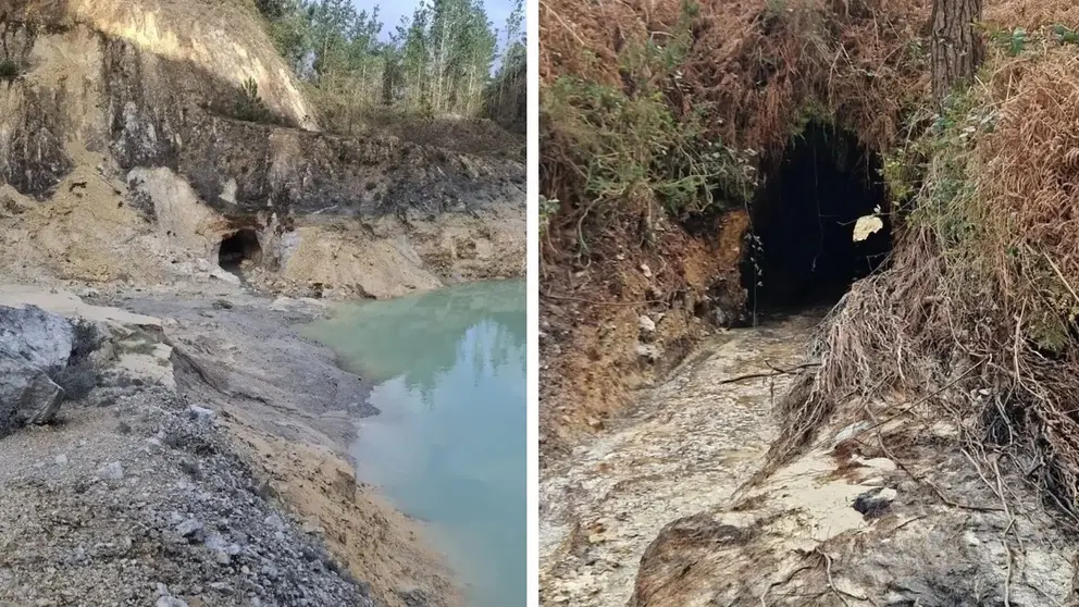 Imaxes da galeria da antiga mina do Monte Neme que rebentou
