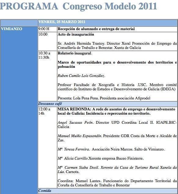 A Programa Congreso Modelo Vimianzo 1