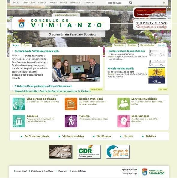 Web do Concello de Vimianzo
