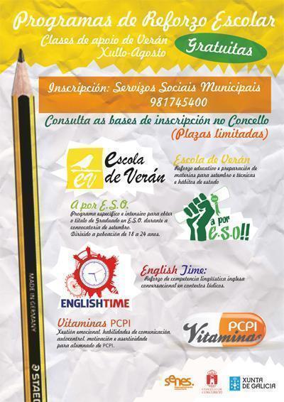 cartel programas de reforzo escolar
