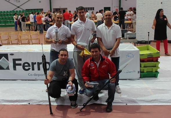 5 primeros clasificados no Campionato de Pesca Submarina de Muxia Os 5 primeros clasificados no Campionato de Pesca Submarina de Muxia