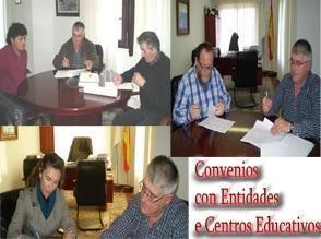 Sinatura do Concello de Muxia co Clube de Futbol e cos Centros Educativos