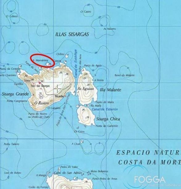 Mamanima - Recorte dun mapa oficial da Xunta de Galicia A Mamánima nun Recorte dun mapa oficial da Xunta de Galicia