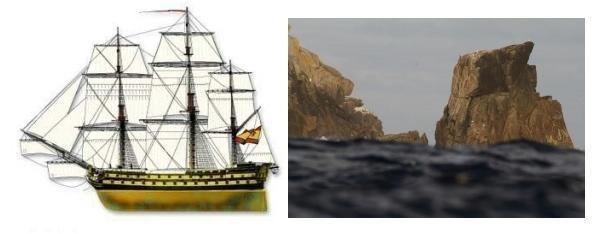 O Barco e o illote do mesmo nome- O Magnanimo O Barco e o illote do mesmo nome ao carón das Illas Sisargas: O Magnánimo