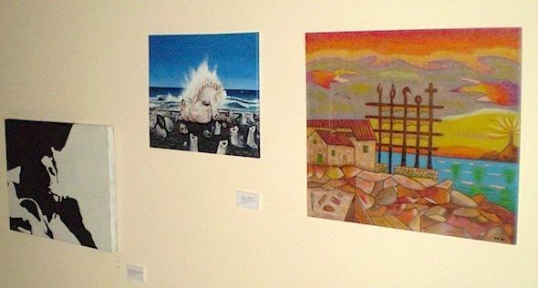 Exposicion-Miradas-en-Muxia-Foto-Viki-Rivadulla Algunhas das obras da exposicion Miradas en Muxía-Foto- Viki Rivadulla