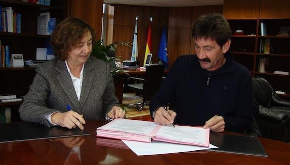 Alcalde Dumbria e delegada Xunta