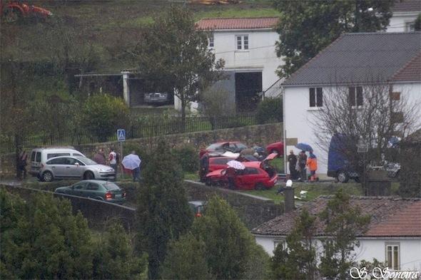Imaxe do accidente en Baio no que faleceu unha nena de 3 anos-Foto- Santi Soneira Imaxe do accidente en Baio no que faleceu unha nena de 3 anos-Foto- Santi Soneira