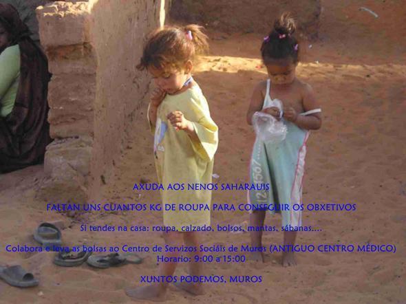 Campana de recollida de roupa en Muros para o Sahara Campaña de recollida de roupa en Muros para o Sáhara