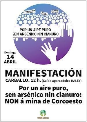 Manifestacion en Carballo contra a Mina de ouro Manifestacion en Carballo contra a Mina de ouro
