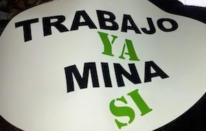 TRabajo si mina si O emprego é o gran argumento dos colectivos a favor da mina de Corcoesto