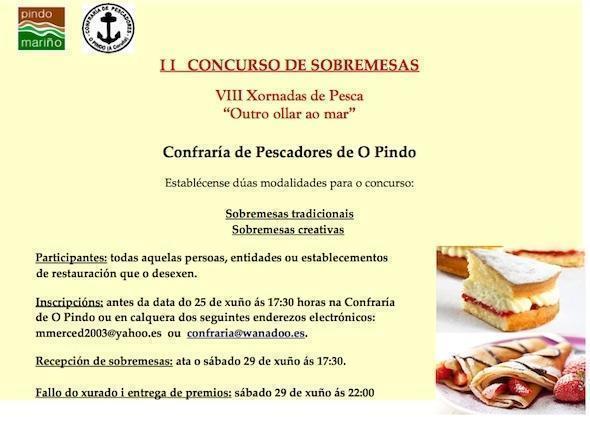 Concurso de Sobremesas das Xornadas do Pindo Concurso de Sobremesas das Xornadas do Pindo