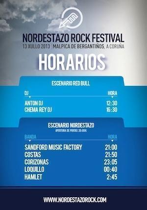 Nordestazo Rock Malpica 2013-Horarios Nordestazo Rock Malpica 2013-Horarios