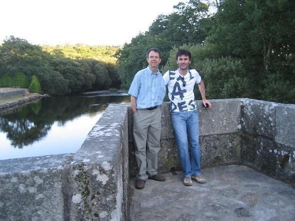 Eric Cornell Premio Nobel de Fisica e Jorge Mira na ponte de Brandomil Eric Cornell Premio Nobel de Fisica e Jorge Mira na ponte de Brandomil