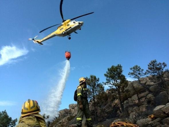 Lume en Arou con helicoptero-Foto-Andres Lume en Arou con helicoptero-Foto-Andres