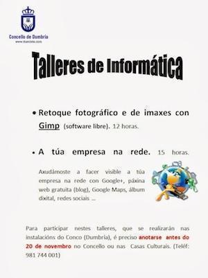 talleres dumbria Novos talleres informáticas en Dumbría