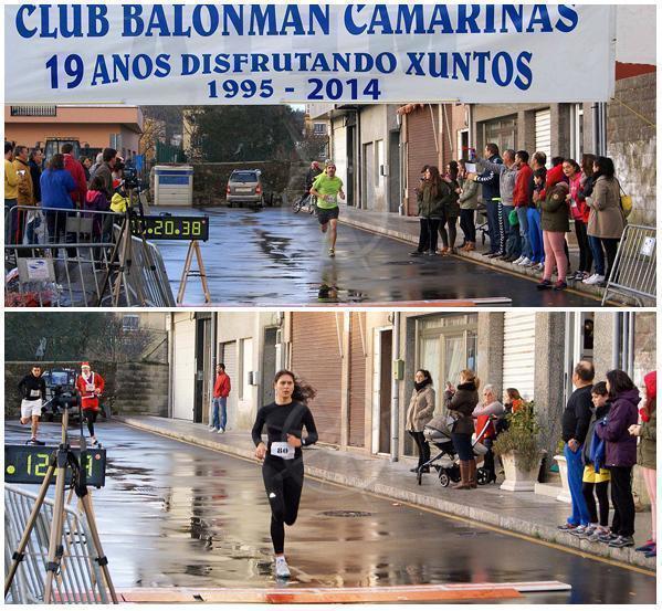 Michel Antelo e Viki Fernandez na San Silvestre de Camarinas Michel Antelo e Viki Fernandez na San Silvestre de Camarinas