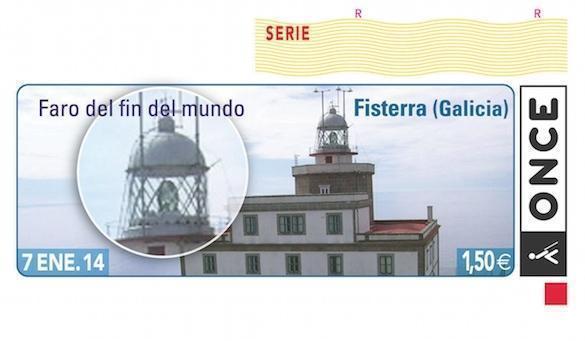O Faro Fisterra nun cupon do Sorteo da ONCE O Faro Fisterra nun cupon do Sorteo da ONCE