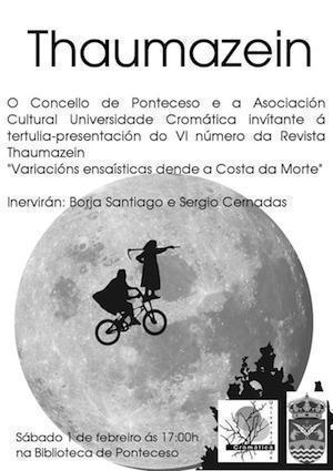 Charla en Ponteceso arredor da revista Thaumazein Charla en Ponteceso arredor da revista Thaumazein
