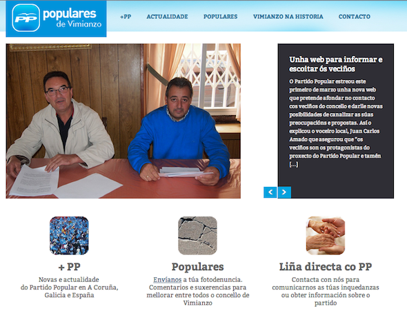 Web do PP de VImianzo Web do PP de VImianzo