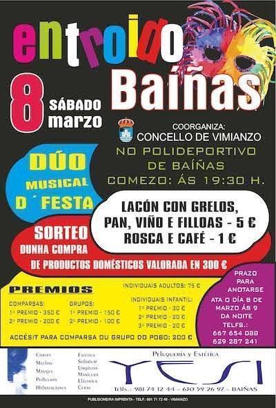 ENTROIDO BAInAS 2014 O Entroido de Baíñas queda para o sábado de piñata
