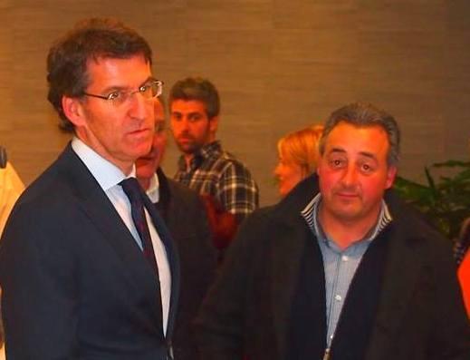 Juan Carlos Amado Sambade xunto a Feijoo no ultimo congreso do PP en Santa Comba Juan Carlos Amado Sambade xunto a Feijoo no ultimo congreso do PP en Santa Comba