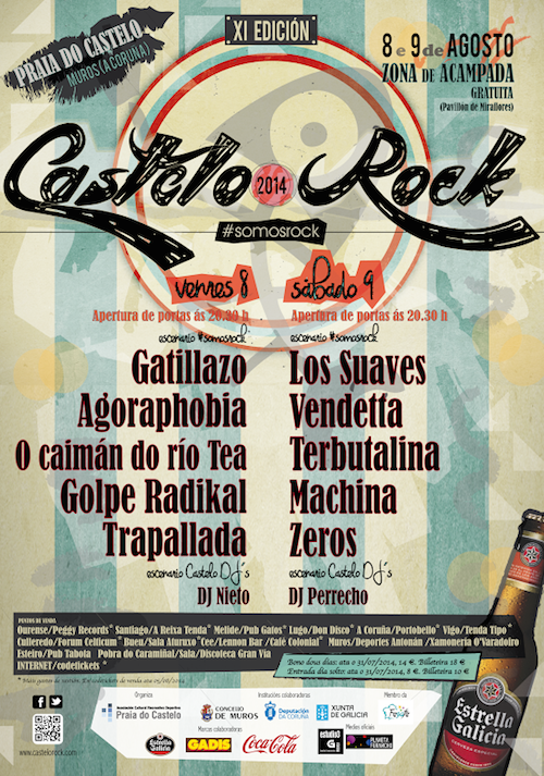 Cartel do Festival Castelo Rock 2014 Cartel do Festival Castelo Rock 2014