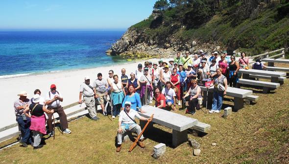 Grupo de caminantes cabaneses en Rebordelo Grupo de caminantes cabaneses en Rebordelo
