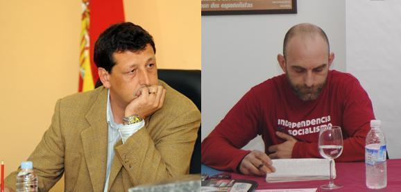 Traba e Sar Oliveira O alcalde de Fisterra, Traba, e o voceiro do BNG, Kuka Sar