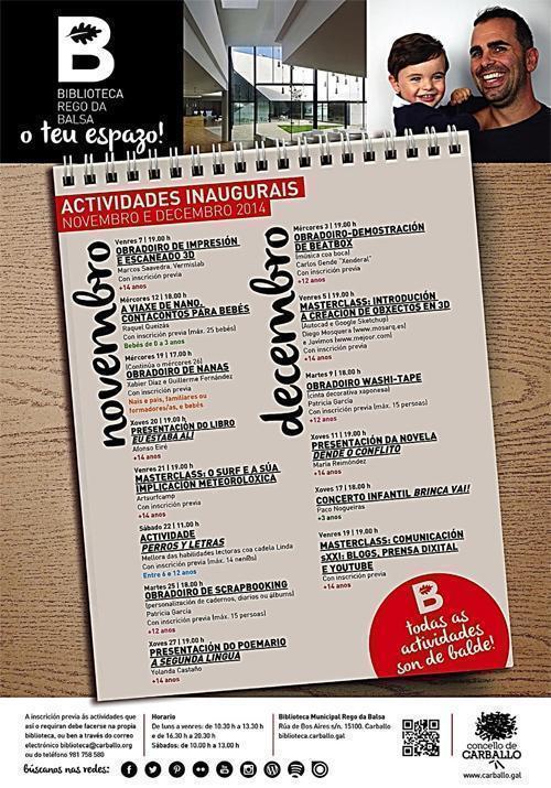 Programa da Biblioteca Rego da Balsa Carballo Programa da Biblioteca Rego da Balsa Carballo