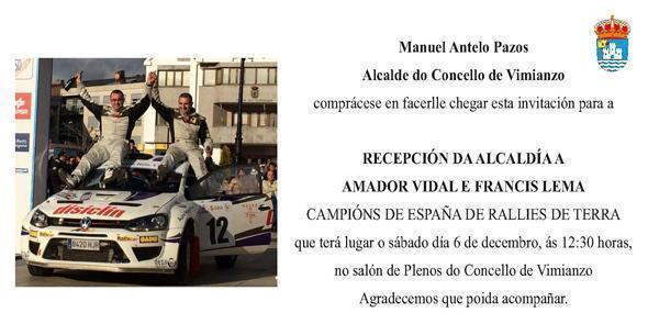 Amador e Francis recibidos en Vimianzo Amador e Francis recibidos en Vimianzo
