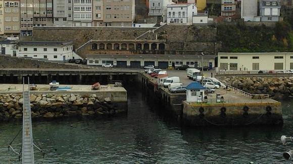 Vista aerea do porto de Malpica ca lonxa vella Vista aerea do porto de Malpica ca lonxa vella
