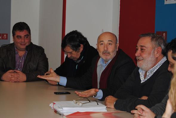 Losada cos companeiros do PSdG de Bergantinos Losada cos companeiros do PSdG de Bergantinos