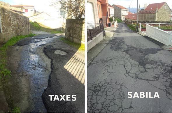 Estado das ruas de Taxes-Sabila-Louro-Muros Estado das ruas de Taxes-Sabila-Louro-Muros
