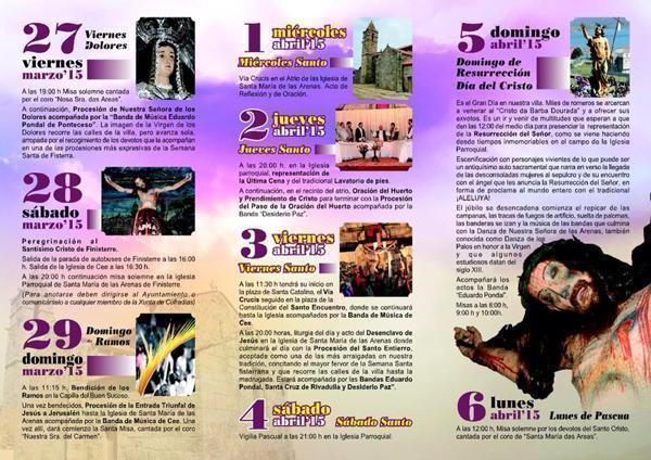 Semana Santa de Fisterra 2015 Programa Semana Santa de Fisterra 2015