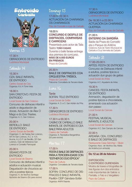 Programa de Entroido de Carballo 2015 Programa de Entroido de Carballo 2015