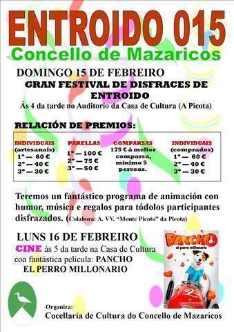 Cartel do Entroido de Mazaricos 2015 Cartel do Entroido de Mazaricos 2015