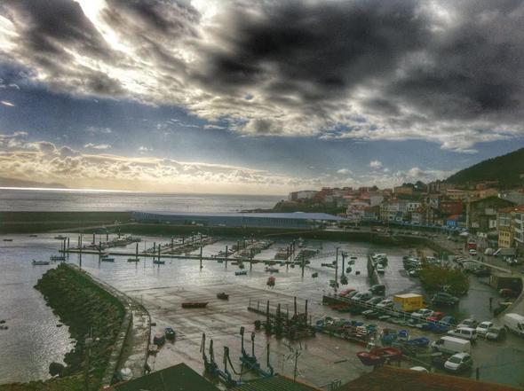 Un novo dique para o porto de Fisterra Vista del puerto de Finisterre, Galicia