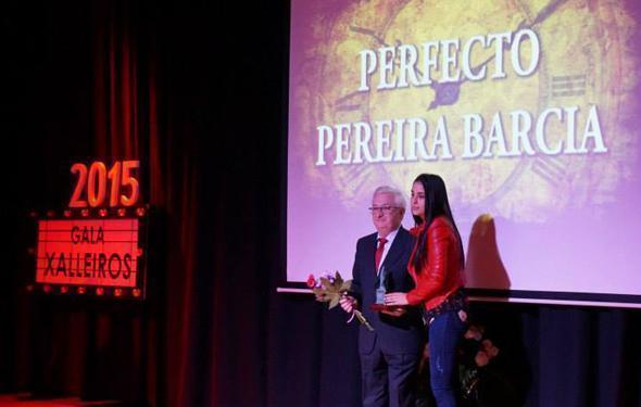 Perfecto Barcia recollendo o premio na Gala Xalleiros Perfecto Barcia recollendo o premio na Gala Xalleiros