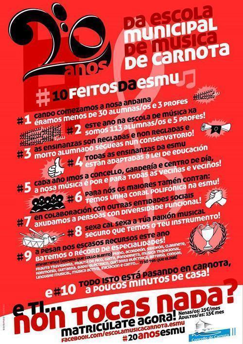 20 anos de Escola de Musica en Carnota-ESMU 20 anos de Escola de Musica en Carnota-ESMU