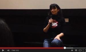 Cora Pena na Presentacion na Coruna da documental Tesouro de Corcoesto Cora Pena na Presentacion na Coruna da documental Tesouro de Corcoesto