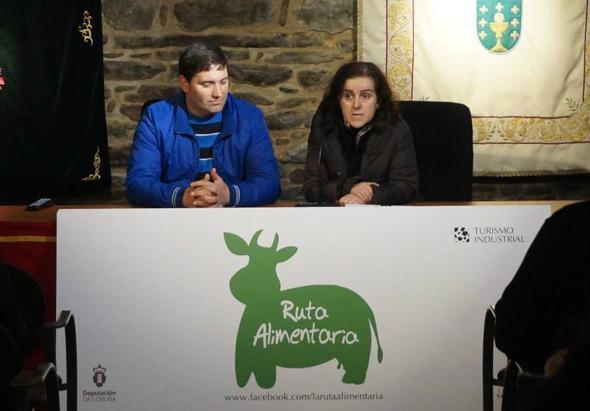 A alcaldesa de Santa Comba presentando a Ruta Alimentaria A alcaldesa de Santa Comba presentando a Ruta Alimentaria