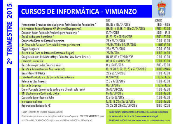 Cursos Aula CeMIT Vimianzo 2015 Cursos Aula CeMIT Vimianzo 2015