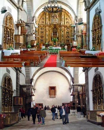 Antes e despois no santuario da Virxe da Barca