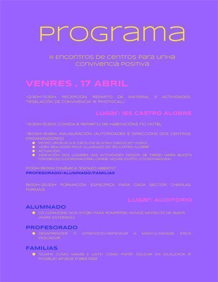 Programa III Encontros de Convivencia Positiva 1 Programa III Encontros de Convivencia Positiva 1