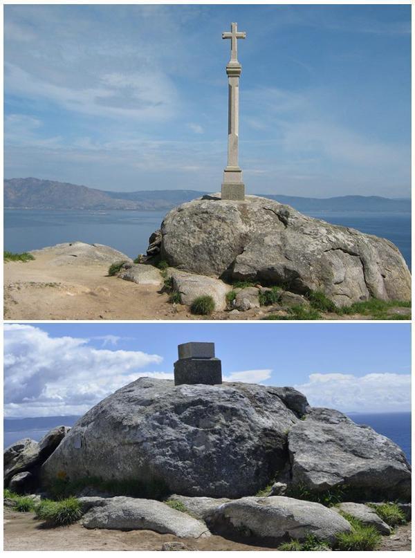 O antes e despois do Cruceiro do Faro Fisterra-Fotos-Luis Lamela O antes e despois do Cruceiro do Faro Fisterra-Fotos-Luis Lamela