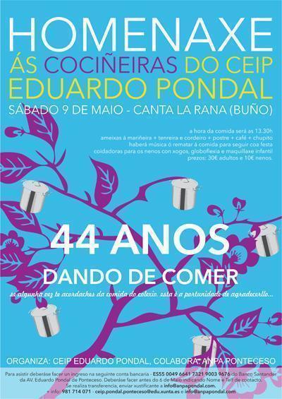 Homenaxe as cocineiras do CEIP Eduardo Pondal Homenaxe as cocineiras do CEIP Eduardo Pondal
