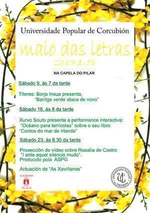 Maio das Letras Corcubion 2015 Maio das Letras da Universidade Popular de Corcubión 2015