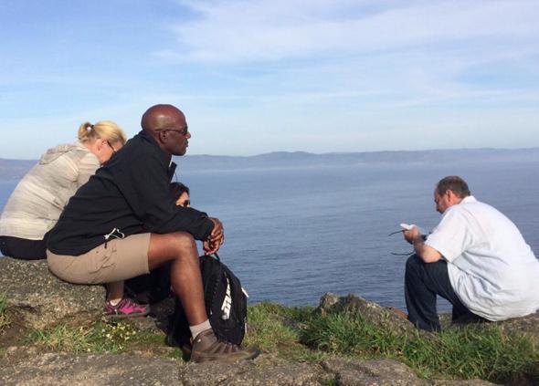 Terry Porter en Fisterra Terry Porter en Fisterra