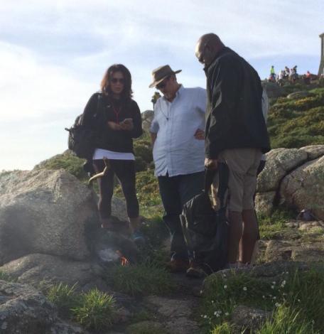 Terry Porter queimando as botas no Cabo Fisterra Terry Porter queimando as botas no Cabo Fisterra