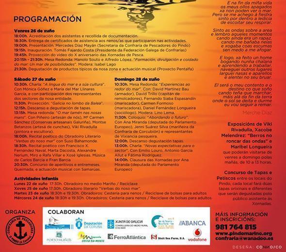 Programa Xornada de Pesca do PIndo 2015 Programa Xornada de Pesca do PIndo 2015